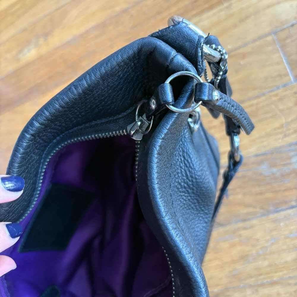 Coach Carly Hobo Bag Black and Nickel - Picture 6 of 7